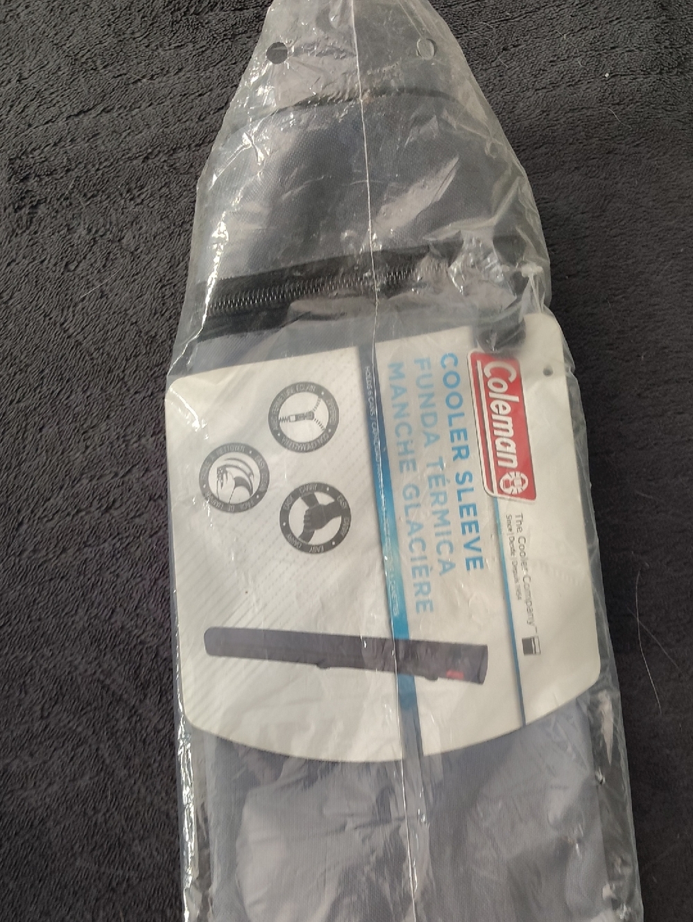 Coleman Dark Gray Insulated Cooler Sleeve with Zipper